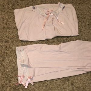 Matching pink pj set
